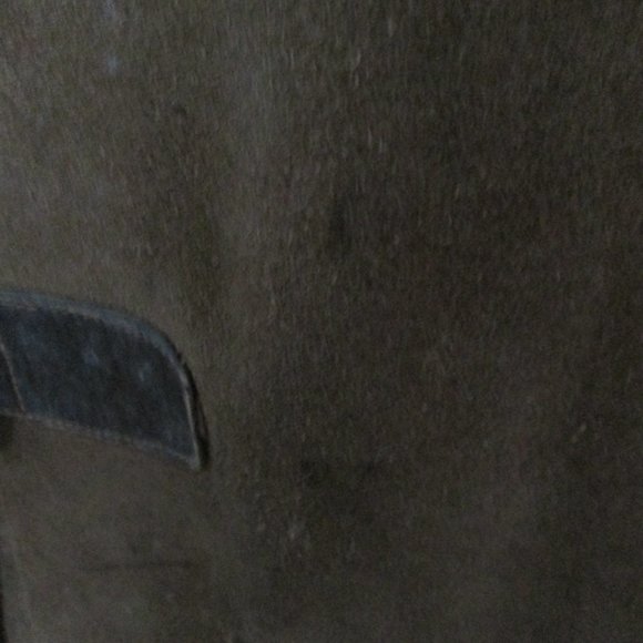 Vintage 2 Tone Brown Leather Suede Belted Poncho Cape - Picture 6 of 9